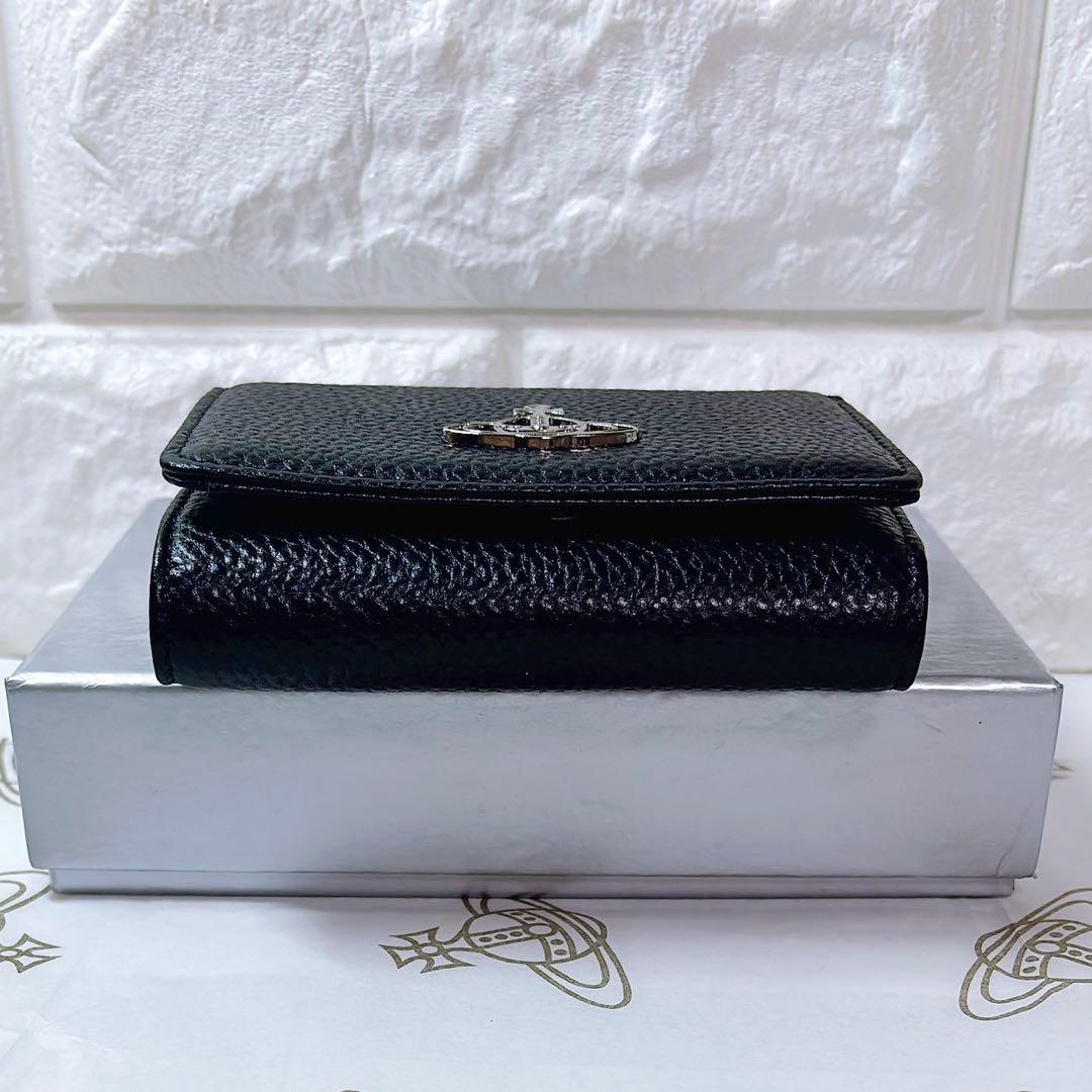 【ショッパー付き】新品 ヴィヴィアン・ウエストウッド　三つ折り財布 ブラック