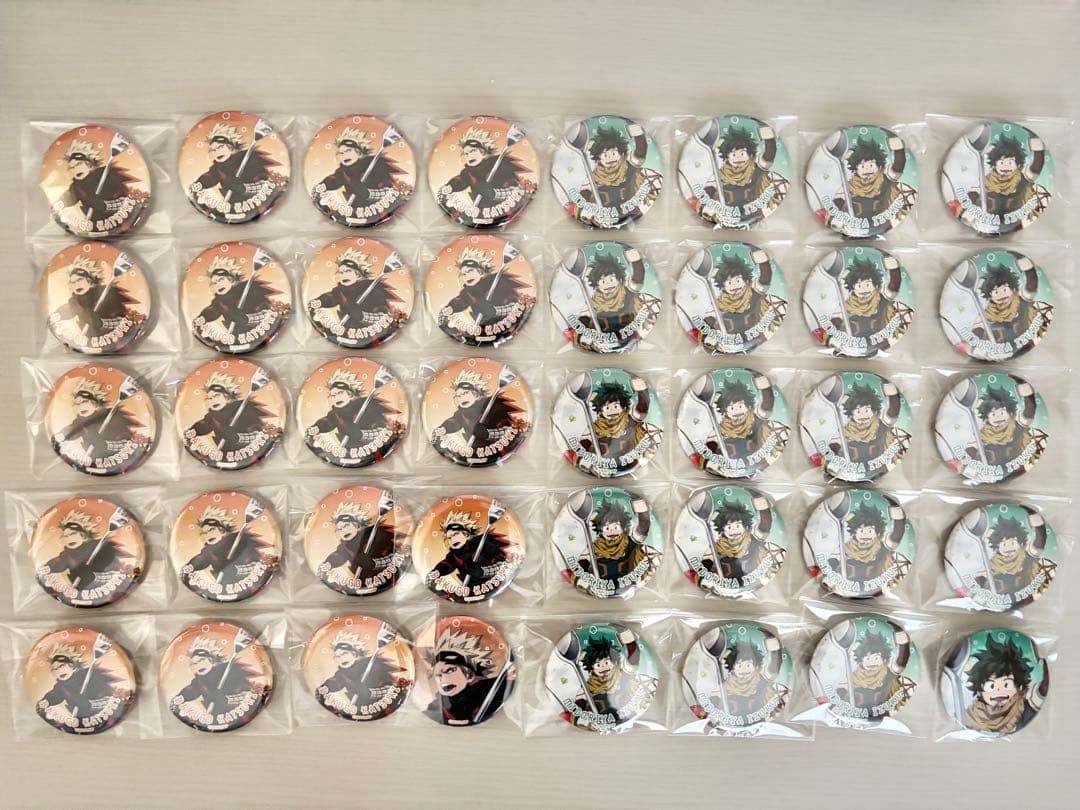 僕のヒーローアカデミア　雄英高校オープンスクール　缶バッジ　緑谷出久　爆豪勝己