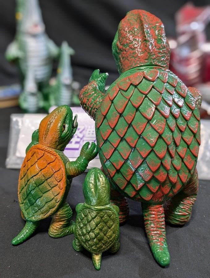 【テロン】昭和ガメラ＆ギロン＆宇宙ギャオス（日東復刻）ソフビ９体セット