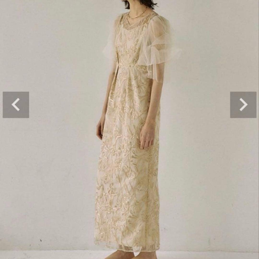 Lerure(リルアー)Fluffy sleeve pencil dress