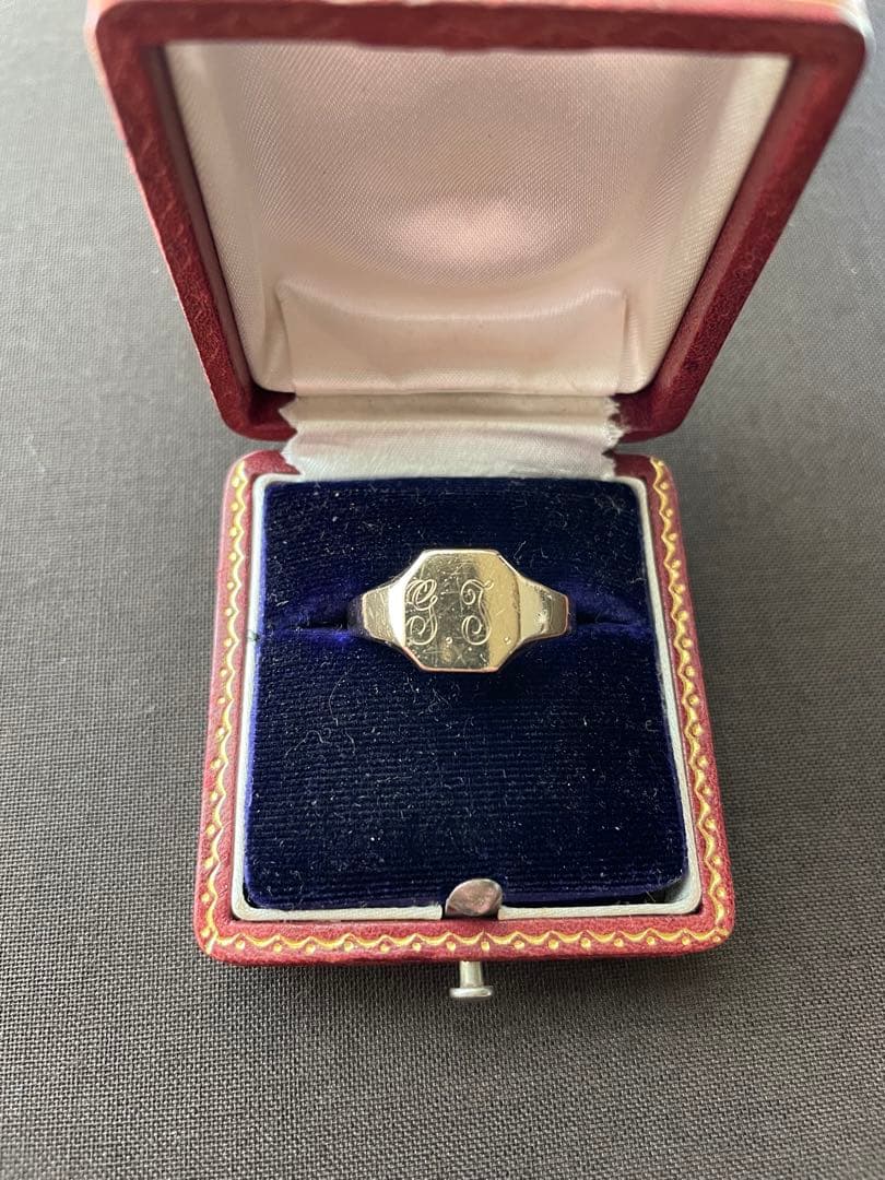 s♡・:*˚　ビンテージ　シグネットリング　9金　9k