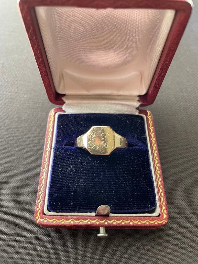 s♡・:*˚　ビンテージ　シグネットリング　9金　9k