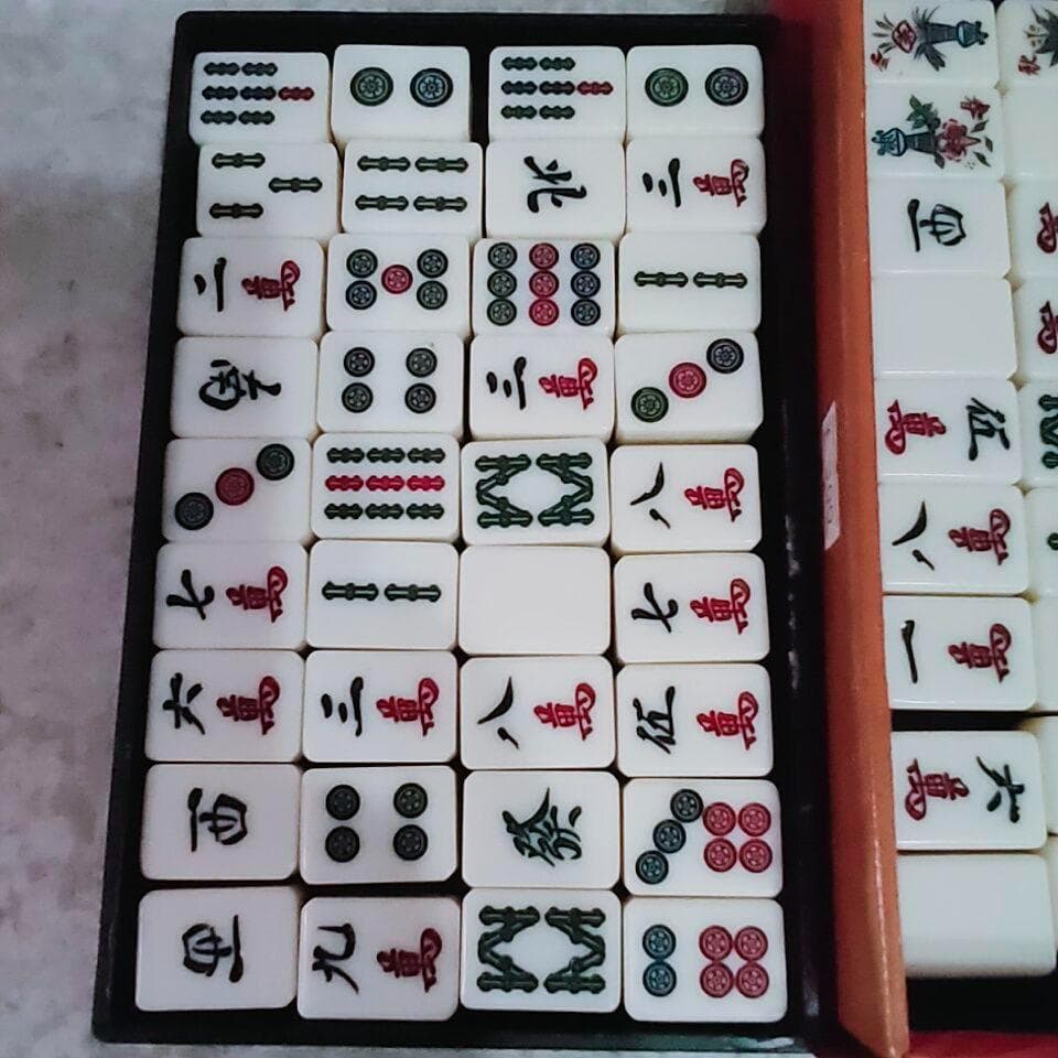 麻雀牌★ マージャン 昭和レトロ セット 中古 レア 廃盤