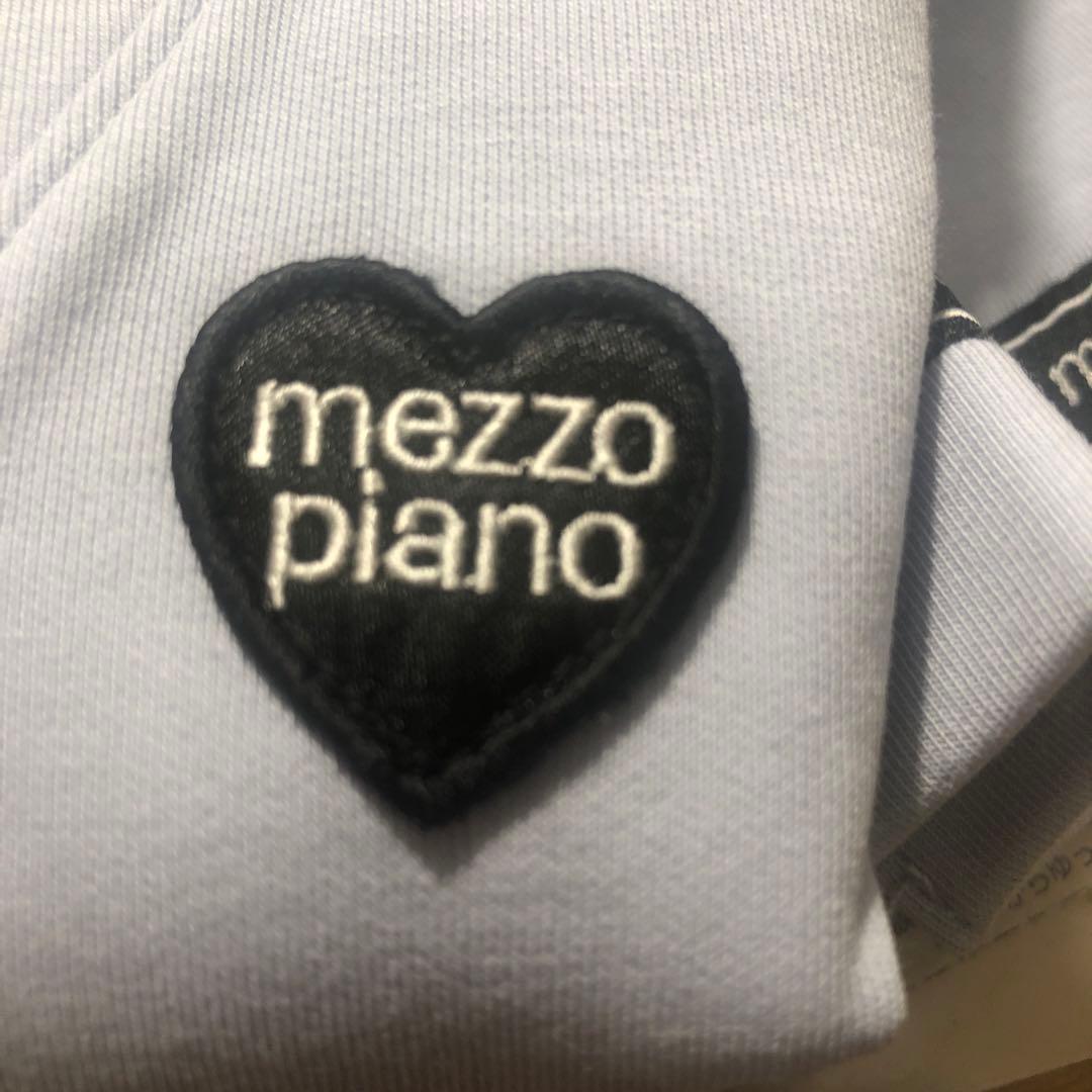 メゾピアノ新品新作タグ付きセーラーハーフZIP　ロゴラインスカパン　セット140