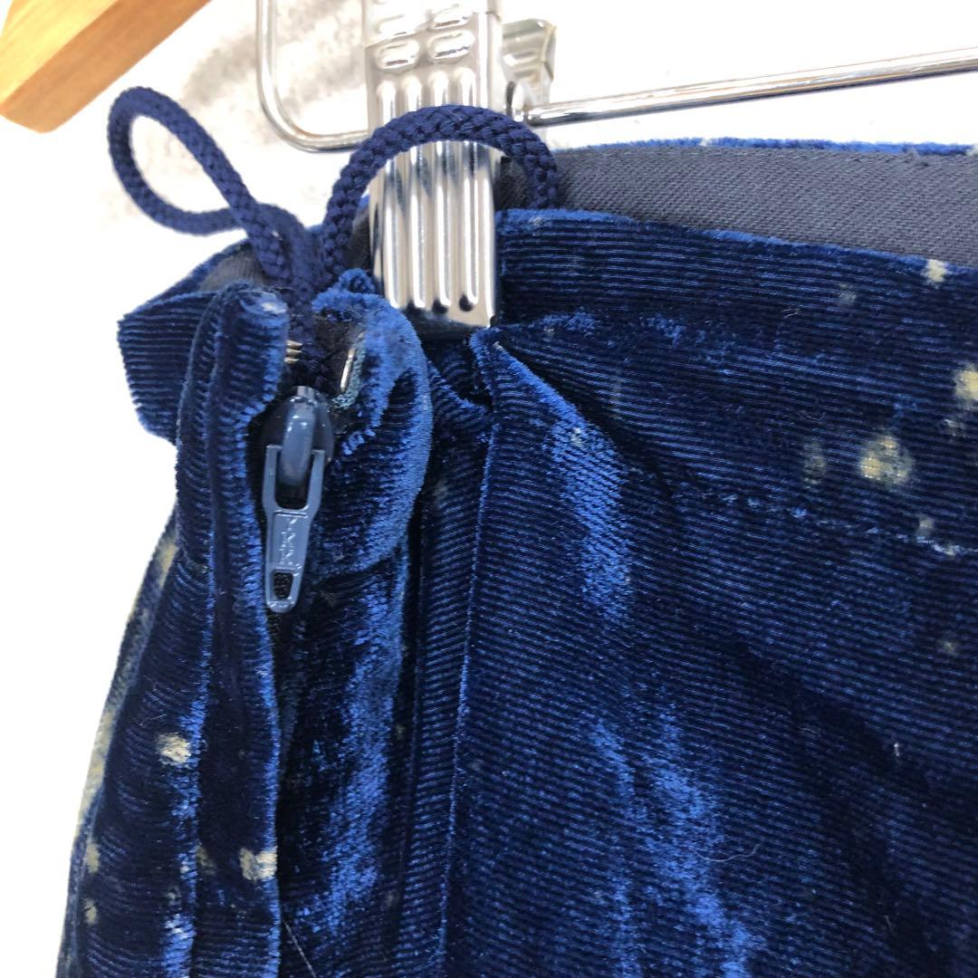 Y's ワイズ 2019SS ベロア サルエルワイドパンツ ネイビー