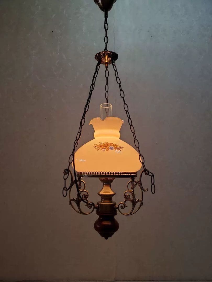 n*1様 ヴィンテージ花柄ペンダントライト