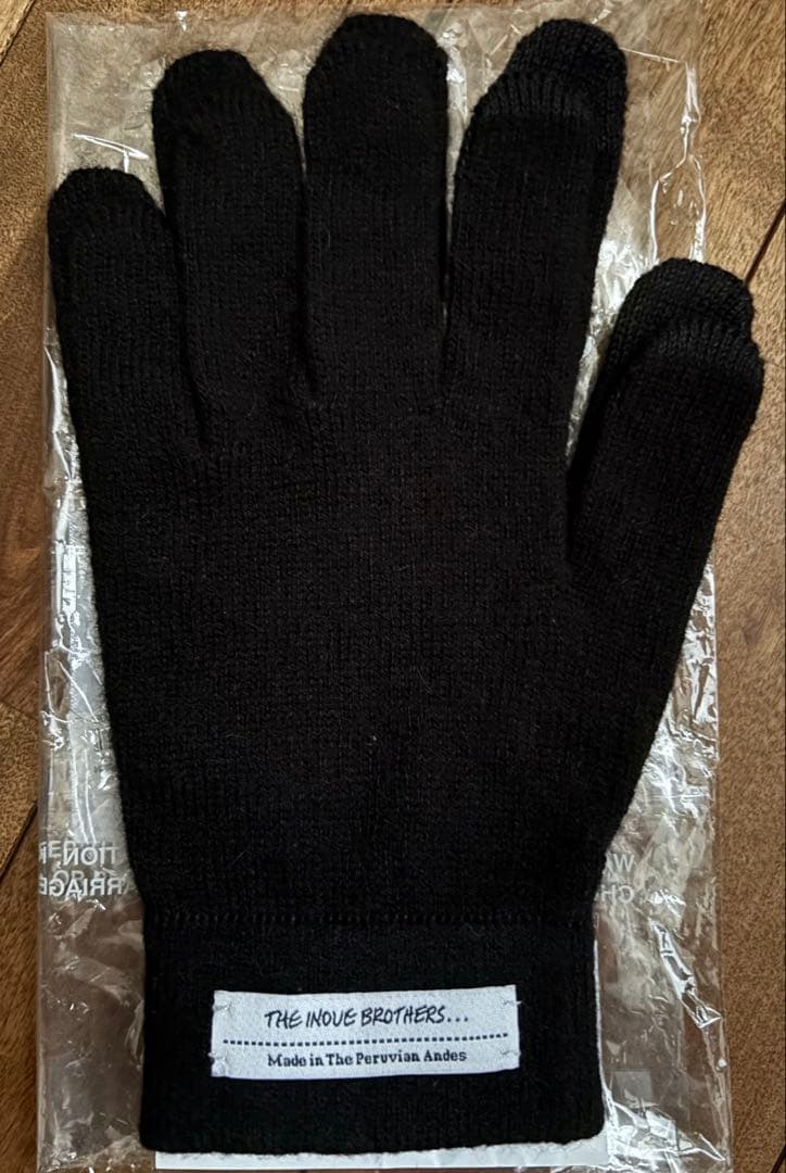 THE INOUE BROTHERS アルパカ ニットグローブ ブラック