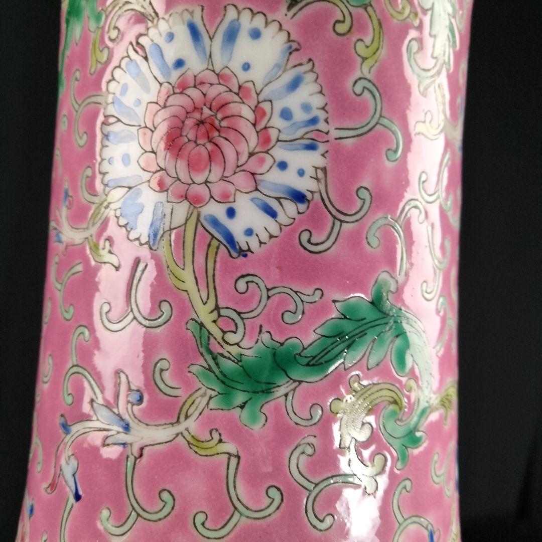 Ｘ291　時代品　中国粉彩花瓶　特大作品