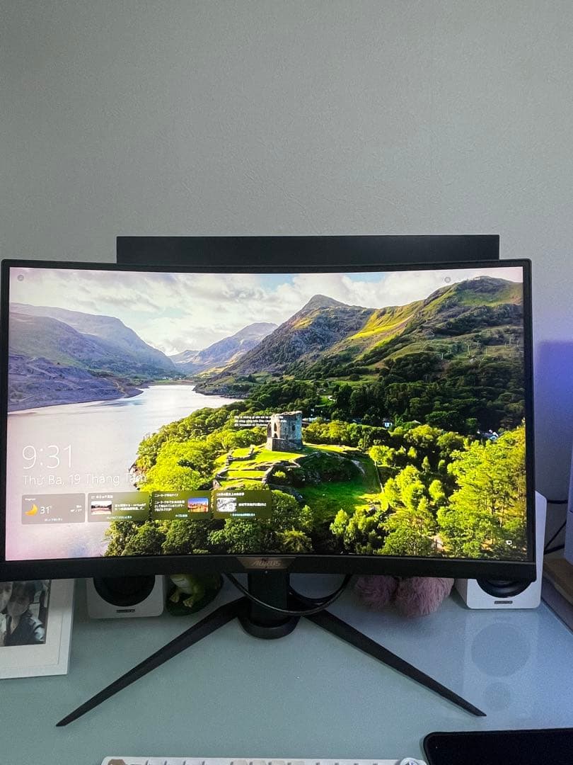 AORUS GIGABYTE CV27Q WQHD ゲーミングモニター