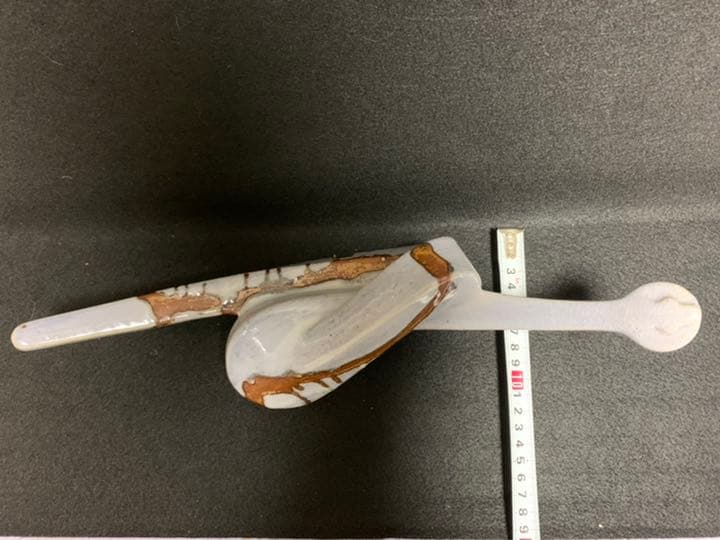 美濃寿窯　志野　水野守山　巳　置物