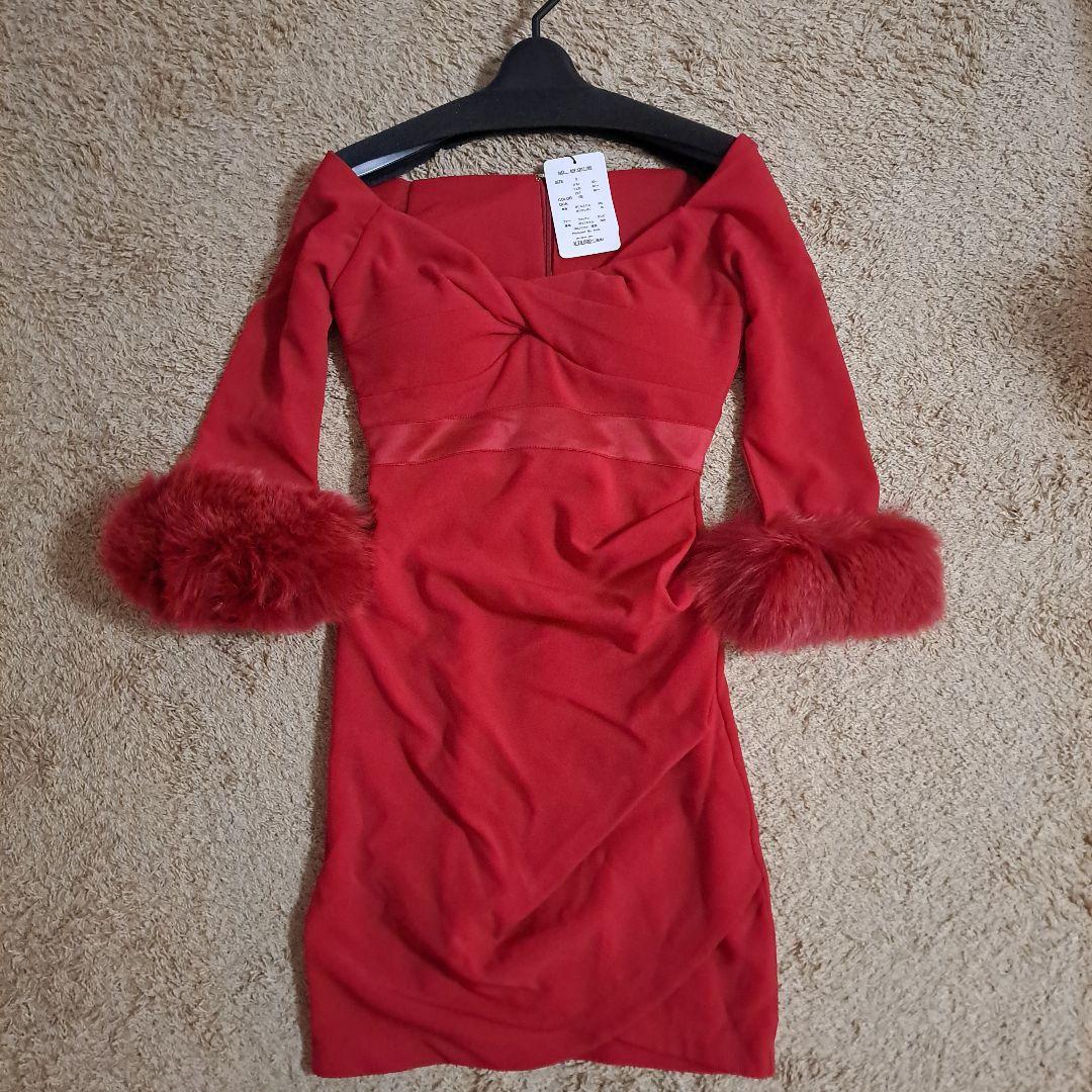 Andyミニドレス Sサイズ ファー付き