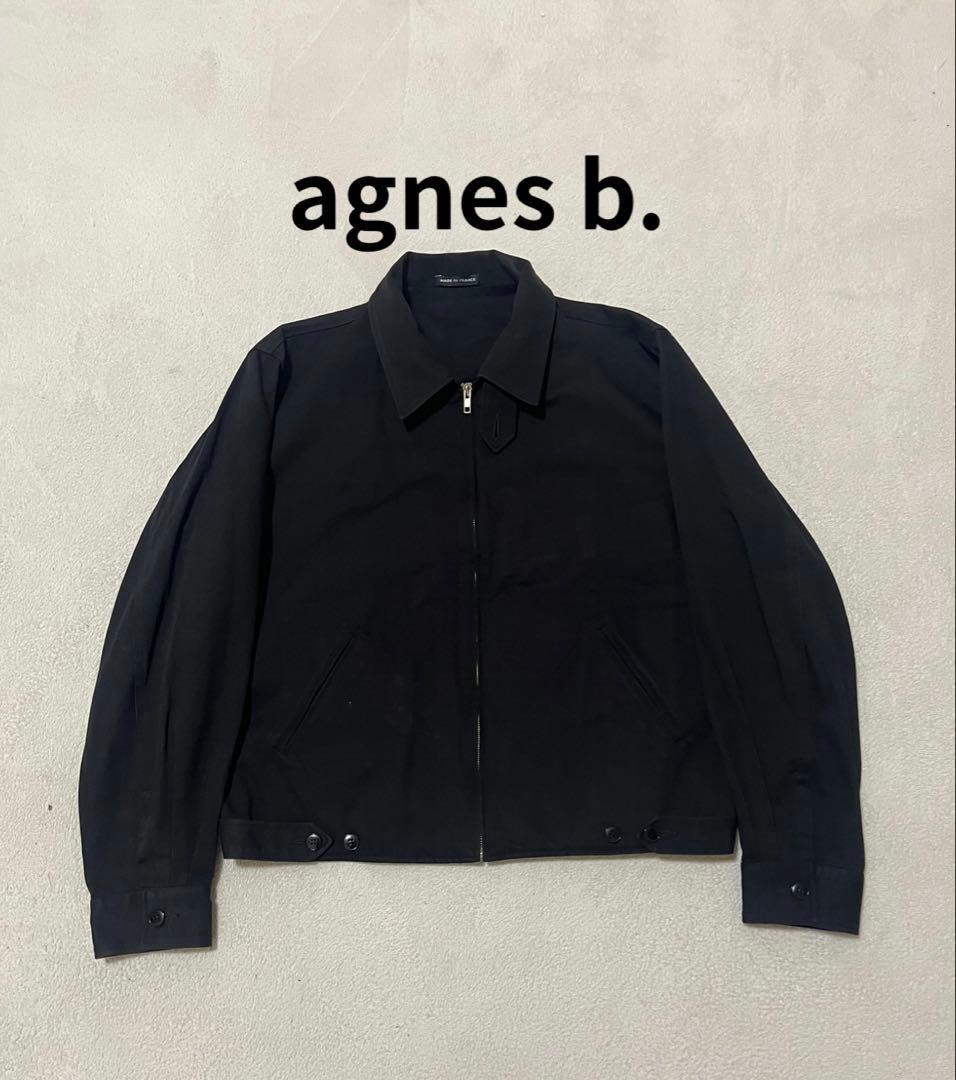 形◎ フランス製　agnes b. スイングトップ　2 ブラック　八の字ポケット
