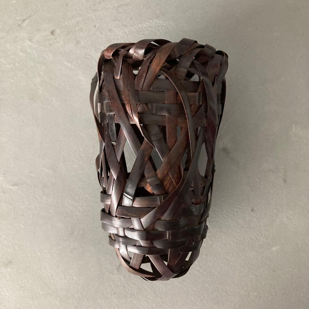 茶道具 蓑虫籠 篭花入 掛籠花入 落し付き