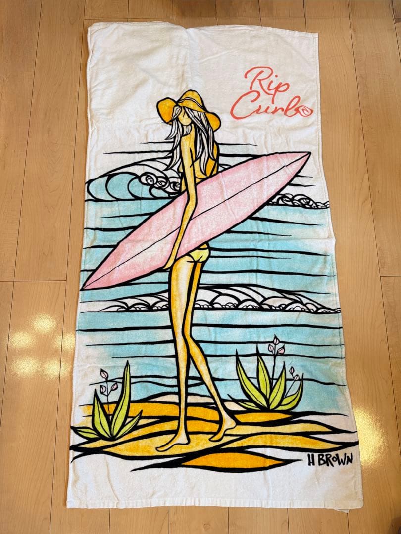 ヘザーブラウン　Rip Curl バスタオル　ビーチタオル　リュックになる