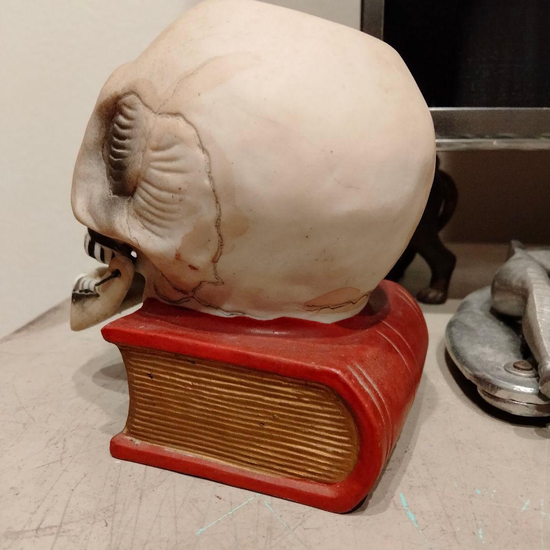 レア 50s スカルオンブック スカル ドクロ　ビンテージ ゴールド