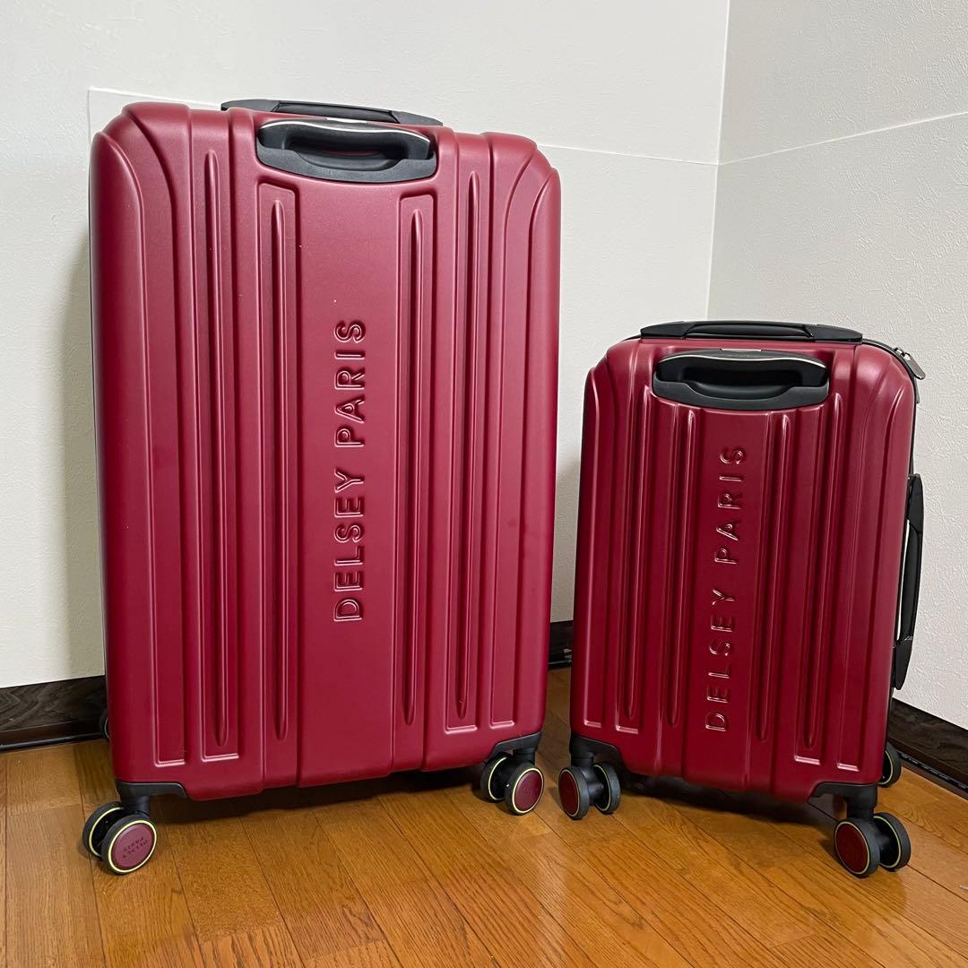 【新品未使用品】DELSEY PARIS 4輪　スーツケース　2個セット　赤