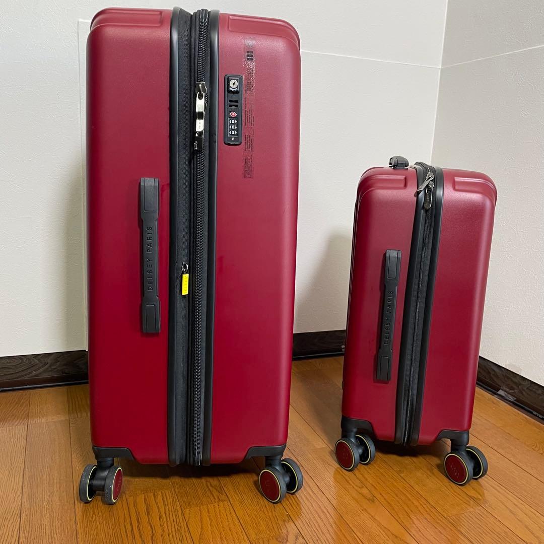 【新品未使用品】DELSEY PARIS 4輪　スーツケース　2個セット　赤