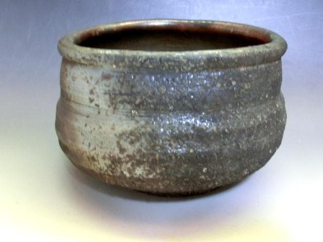 建水■古備前 陶器建水 歪み茶器 古いお茶道具 古美術 時代物 骨董品■
