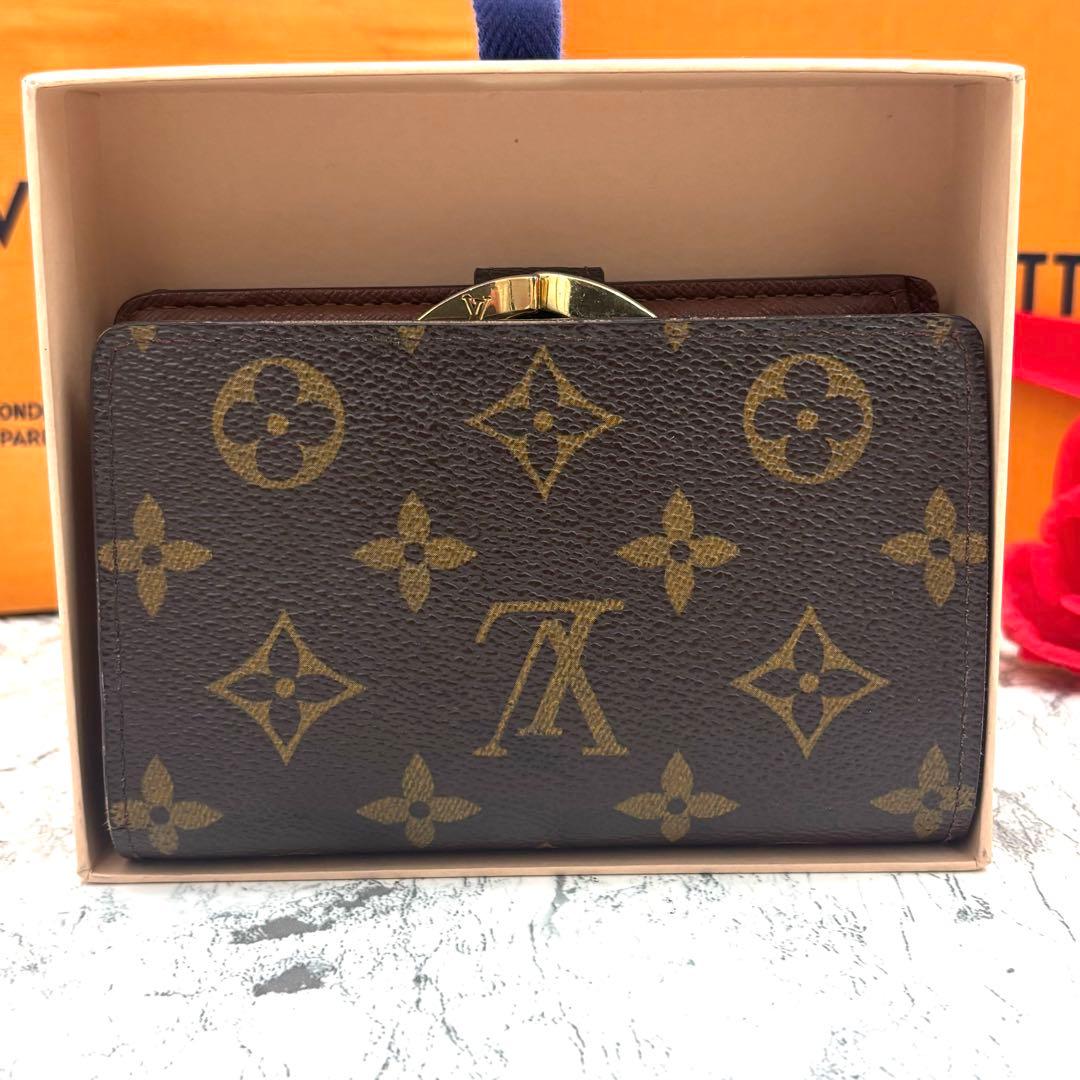 【新品同様】 ルイ ヴィトン モノグラム がま口 ヴィエノワ 折り財布