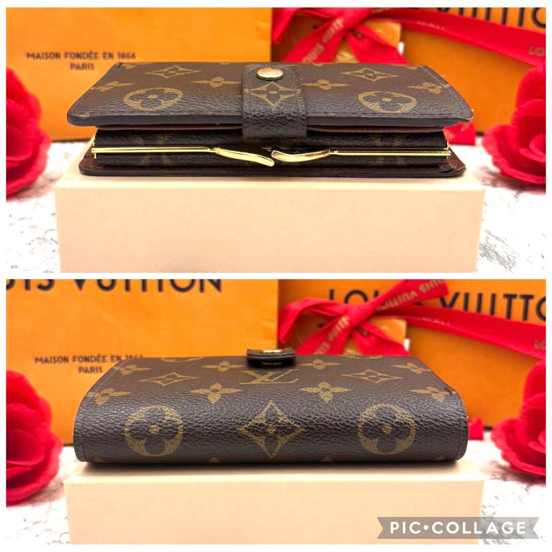 【新品同様】 ルイ ヴィトン モノグラム がま口 ヴィエノワ 折り財布