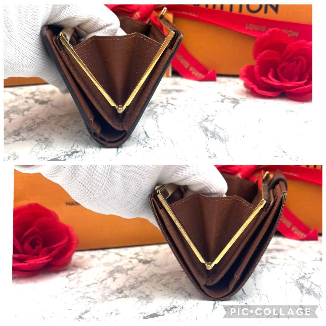 【新品同様】 ルイ ヴィトン モノグラム がま口 ヴィエノワ 折り財布