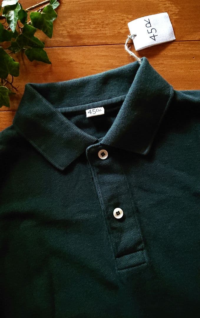 45R☆スーピマカノコの33色908ローファーポロ/モスグリーン♪