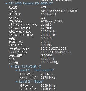 AMD Radeon RX 6650 XT グラフィックボード