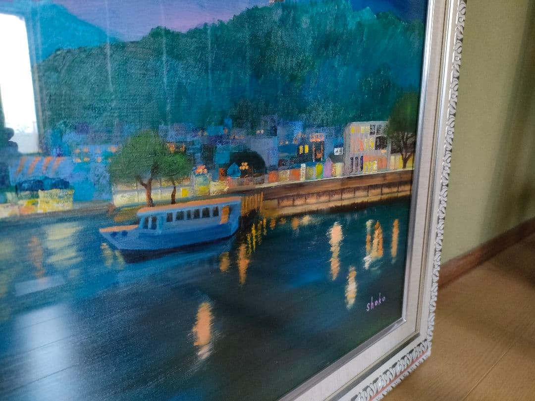 絵画　油彩画　原画　Ｆ30 【星空のクィーンズタウン