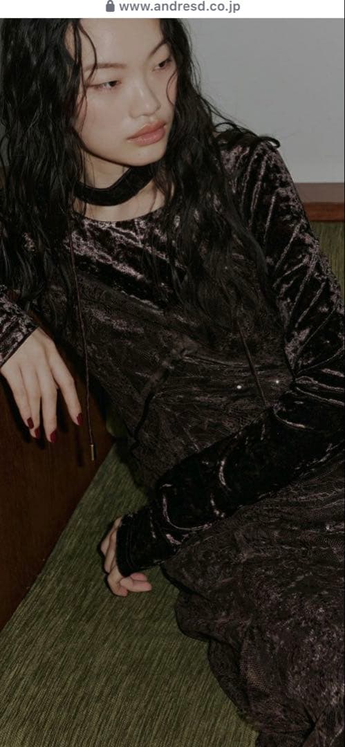 スーツ・フォーマル・ドレス ANDRESD sparkle lace velour dress