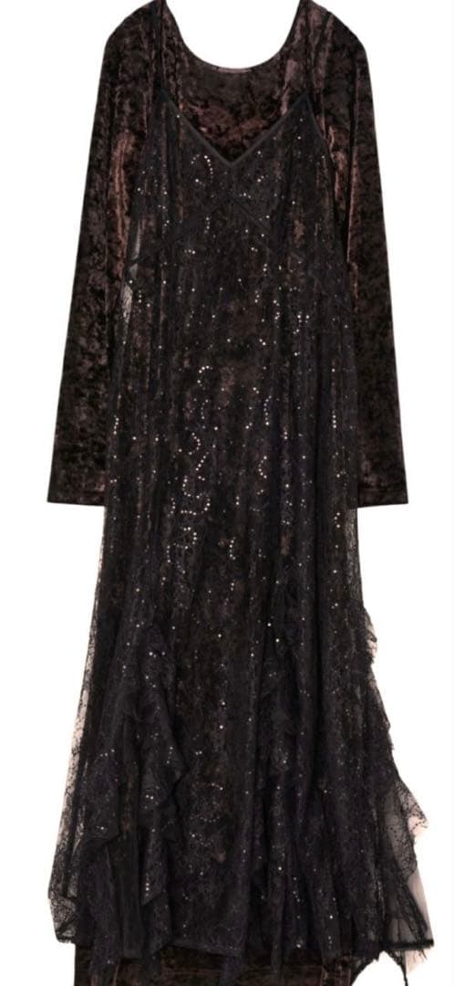 スーツ・フォーマル・ドレス ANDRESD sparkle lace velour dress