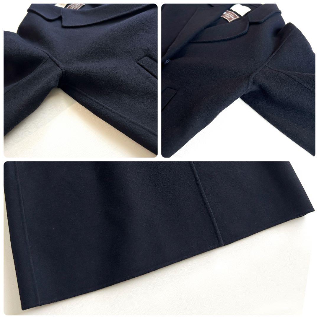 タグ有✨nano universe PURE LAMBS リバーロングコート 紺