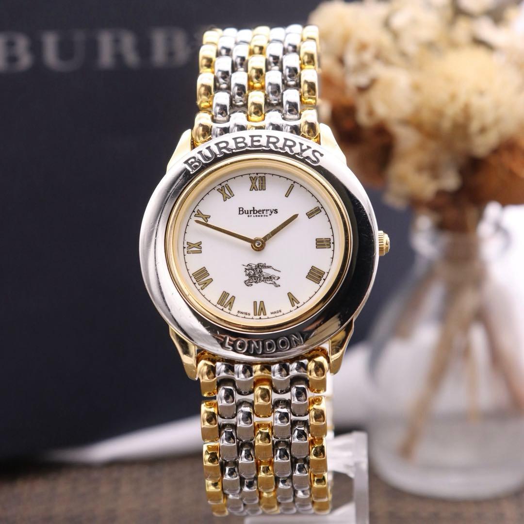 正規品【新品電池】BURBERRY 4200AG/動作品 コンビ ロゴモデル