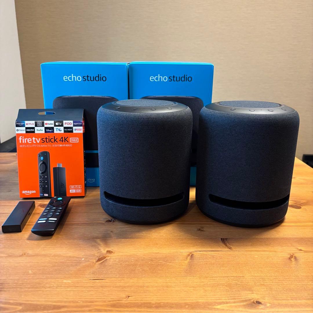 Echo Studio 2台セット + Fire TV Stick 4K