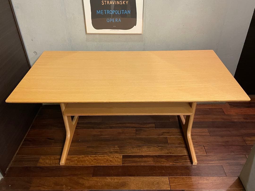 egfa■無印良品■オーク材 リビングでもダイニングでもつかえるテーブル2