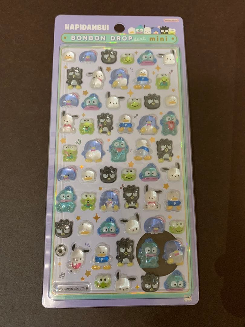 [正規品]新作ボンボンドロップシール:サンリオ7枚セット(おまけ付き)