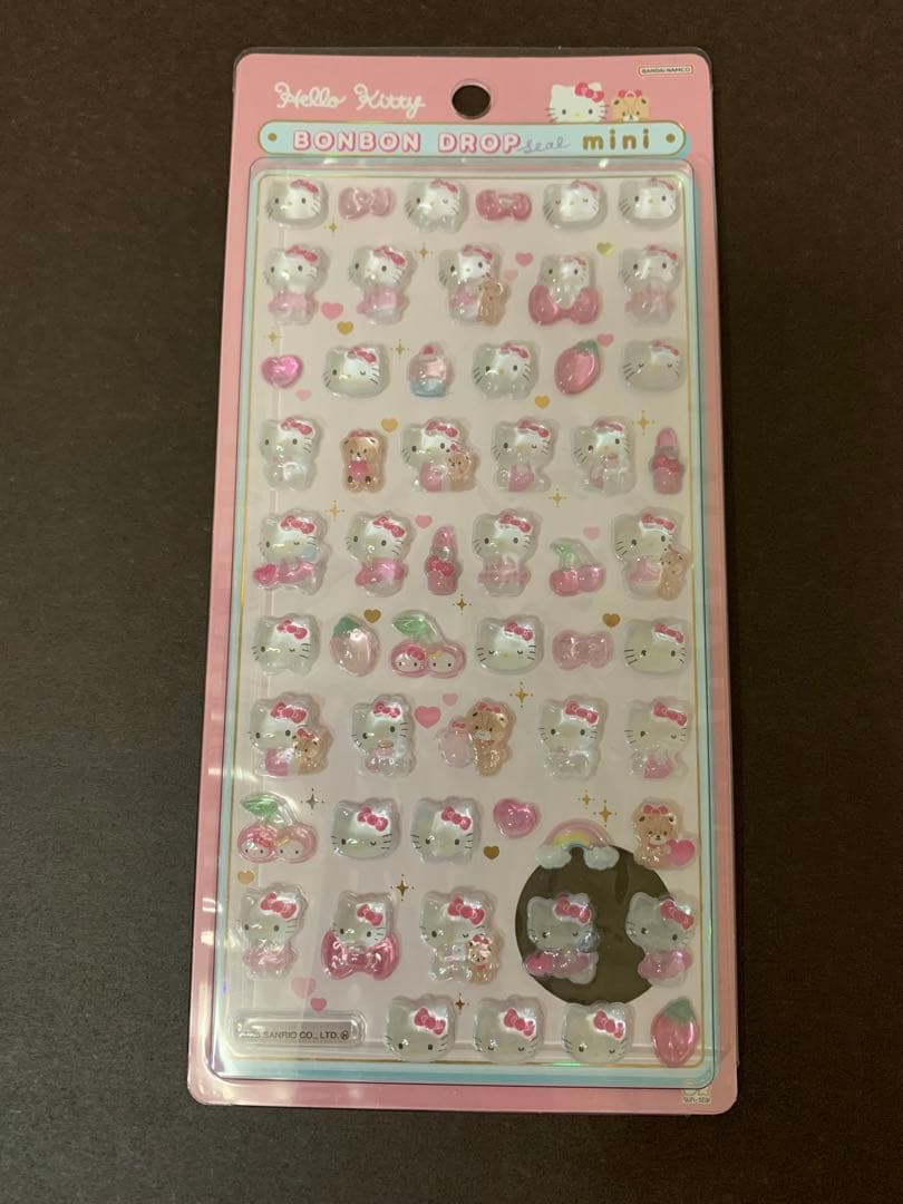 [正規品]新作ボンボンドロップシール:サンリオ7枚セット(おまけ付き)