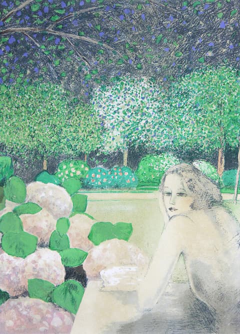 カシニョール 【大きなあじさい】 リトグラフ