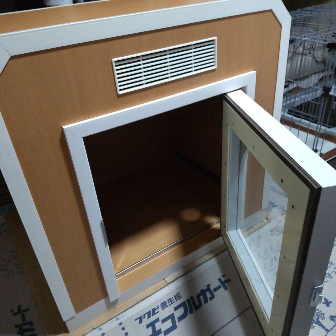 犬用木製ケージ 角型 通気口付き