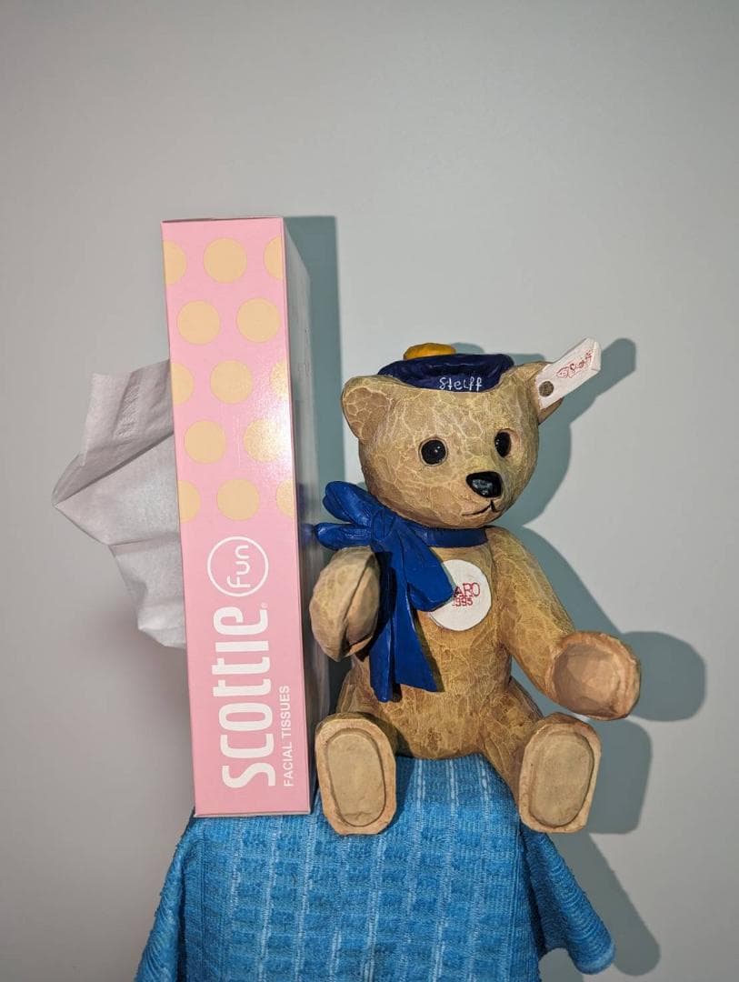 シュタイフ　２体　彫刻？とぬいぐるみ