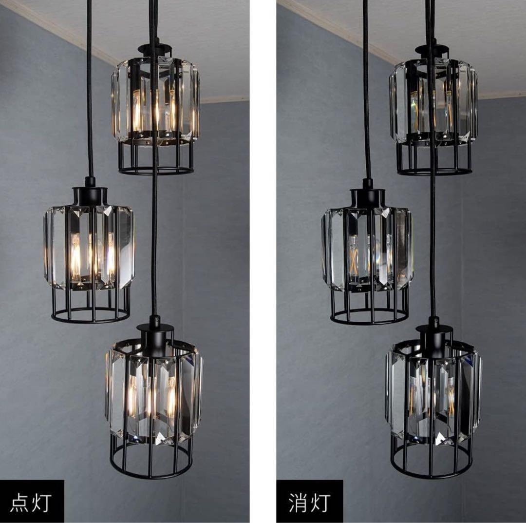 ムーラ ペンダントライト 3灯 ガラス LED対応 照明器具 ノエル3