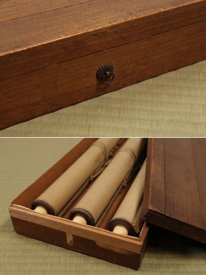 【模写】日本画 江戸後期 土佐光孚「子の日画賛」絹本 三幅対 掛軸 M784