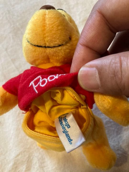 ぬいぐるみ　プーさん　TDL ディズニー公式　小銭入れ　バッグチャーム　綺麗目