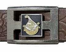 激レア珍品☆小学館 なまずマスコットマーク入りバックル ベルト ビッグコミック