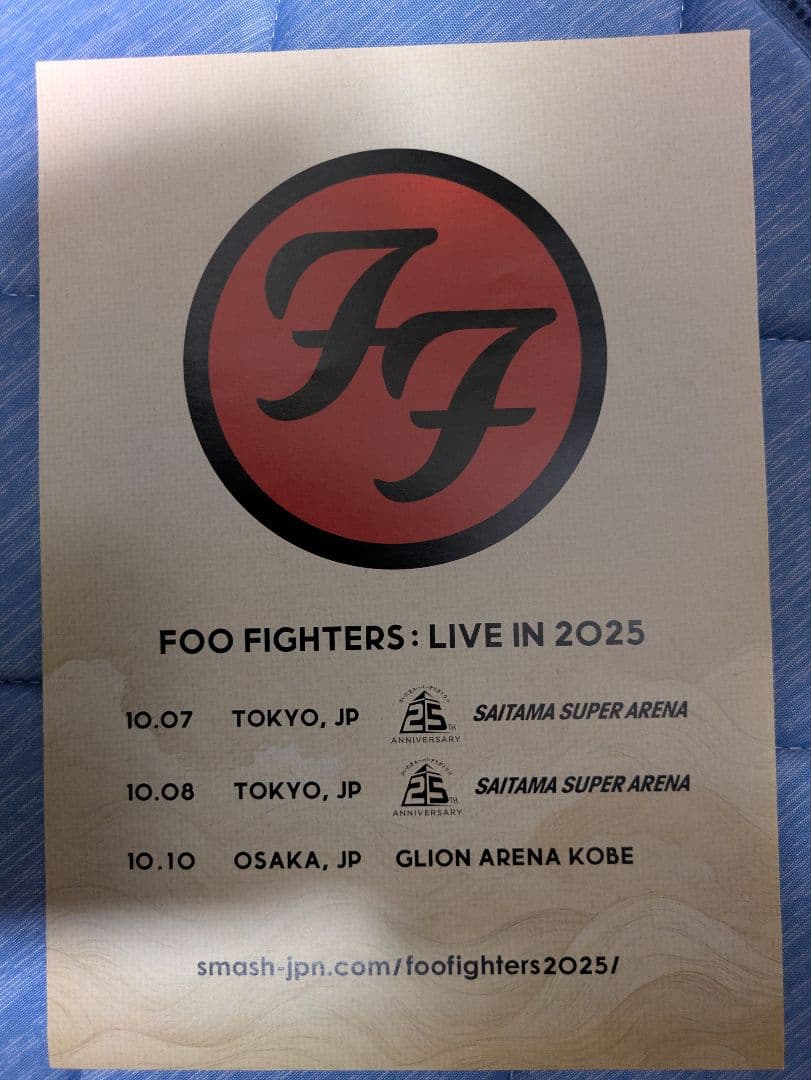 【未着用】Foo Fighters ブル-グローTシャツ L