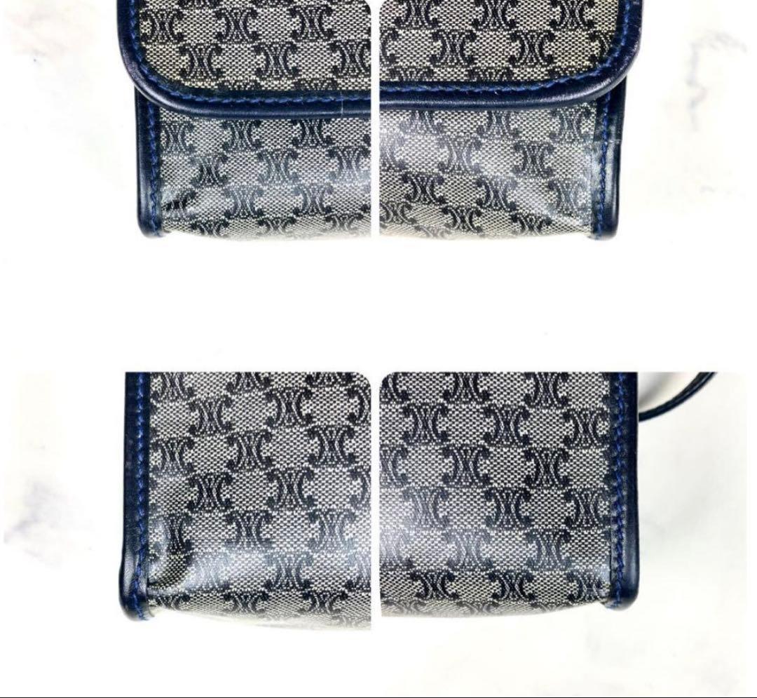 美品 CELINE セリーヌ ショルダーバッグ マカダム トリオンフ レザー