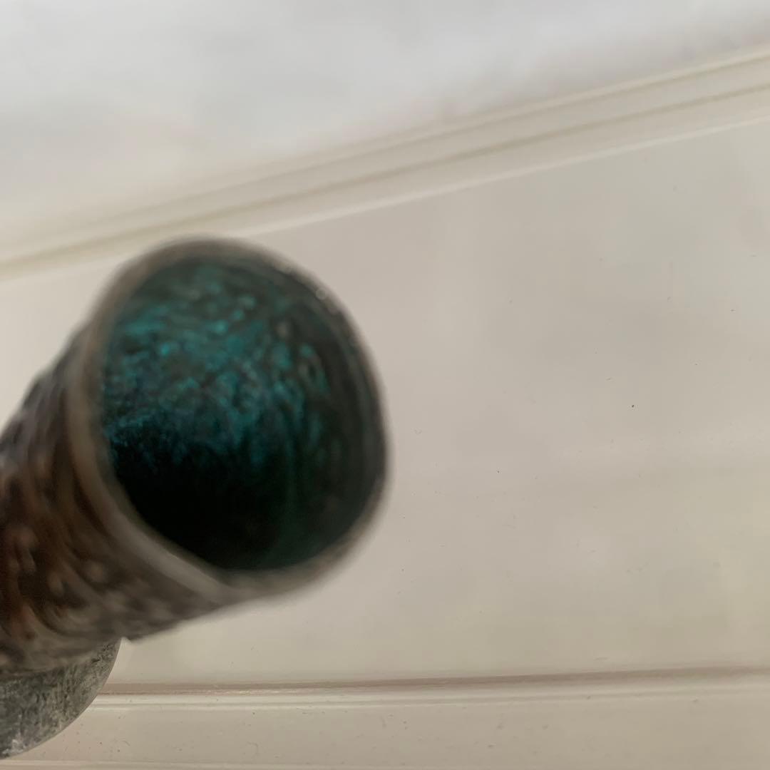 銀製 仏像彫刻 円筒形　アンティーク