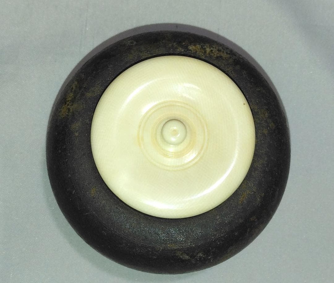 茶道具　備前焼　木村陶峰作　備前桟切焼大海茶入　高昌吉洋文仕覆付　美品！！