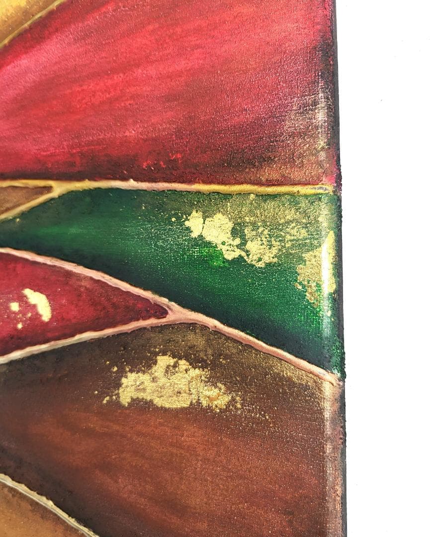 カルテット - 抽象画 24×33㎝ キャンバス F4号 原画1点のみ モダン画