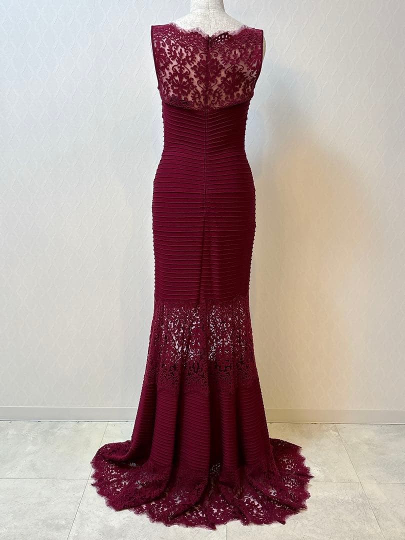 最終値下 TADASHISHOJI タダシショージ　ワイン リブ ロングドレス