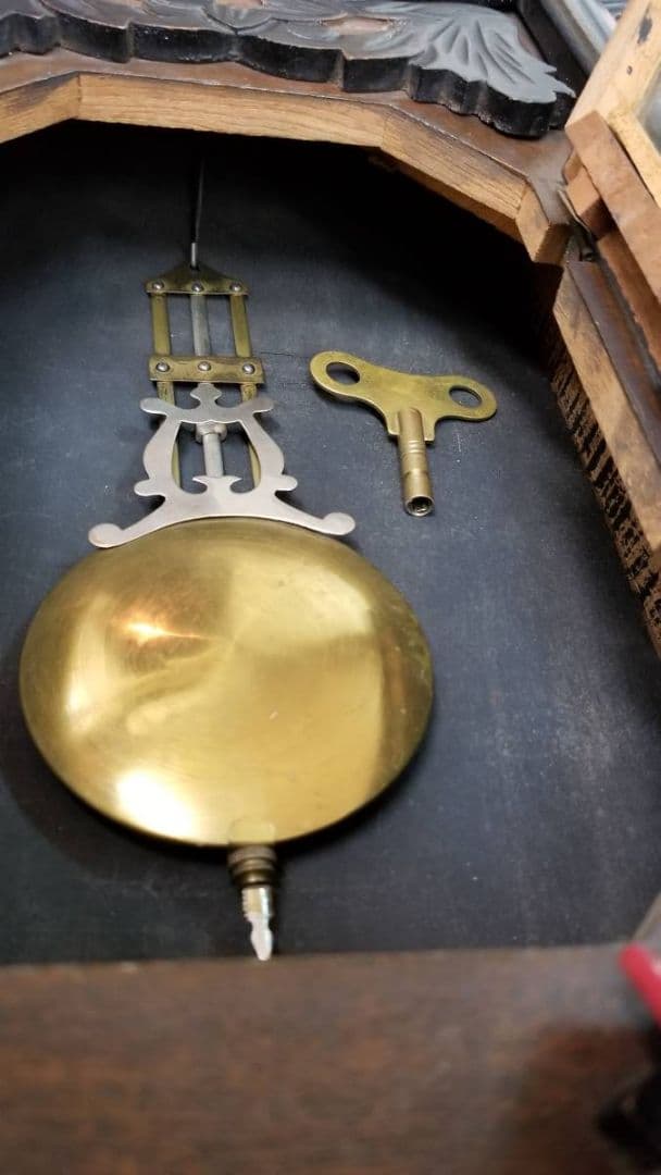 掛け時計　振り子時計　大正時代　アンティーク　柱時計　clock a week